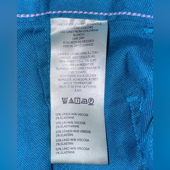 NWT Anthropologie Mauve The Colette Linen Full Length Wide Leg Pants, size 30 - Picture 14 of 15